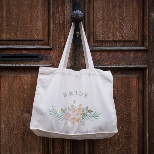 水の色の花模様素朴オンセージ緑の花嫁 トートバッグ