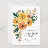 水の色の花模様考えズの父の日Ca シーズンカード (正面)