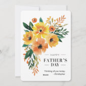 水の色の花模様考えズの父の日Ca シーズンカード (裏面)