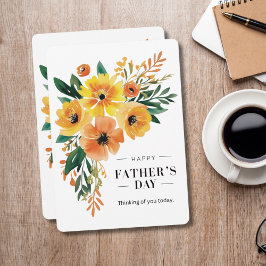 水の色の花模様考えズの父の日Ca シーズンカード