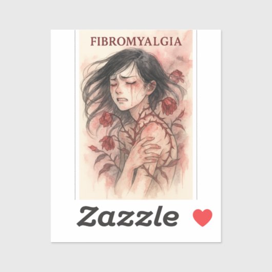 水の色の芸術に苦しむ慢性的な痛み シール (シート)