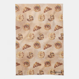 水の色の菓子パティスリー食品ブランチ キッチンタオル