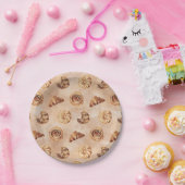 水の色の菓子パティスリー食品ブランチ ペーパープレート (パーティー)