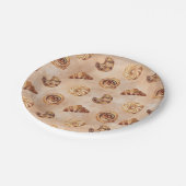 水の色の菓子パティスリー食品ブランチ ペーパープレート (アングル)