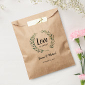 水の色の葉の愛は甘い結婚式の治療 フェイバーバッグ (封をした状態)