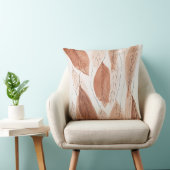 水の色の葉ブラウンテラコッタベージュグレー クッション (椅子)