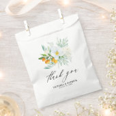 水の色の蘭とクムカ結婚ッツありがとう フェイバーバッグ (クリップ留めされた状態)