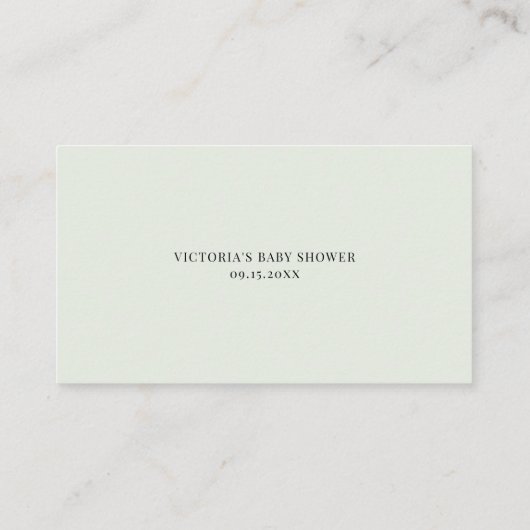 水の色の蘭とクムクアツブックリクエストのカード プレイスカード (裏面)