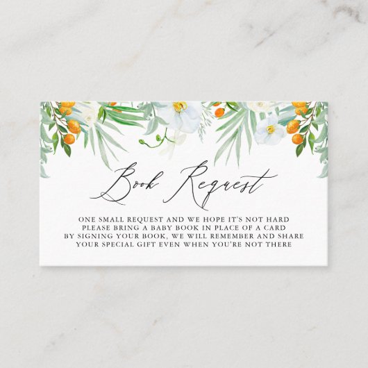 水の色の蘭とクムクアツブックリクエストのカード プレイスカード (正面)