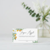 水の色の蘭とクンクアッツオムツラッフルカード プレイスカード (スタンド正面)