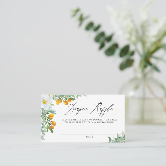 水の色の蘭とクンクアッツオムツラッフルカード プレイスカード (スタンド正面)