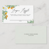 水の色の蘭とクンクアッツオムツラッフルカード プレイスカード (正面/裏面)