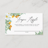 水の色の蘭とクンクアッツオムツラッフルカード プレイスカード (正面)