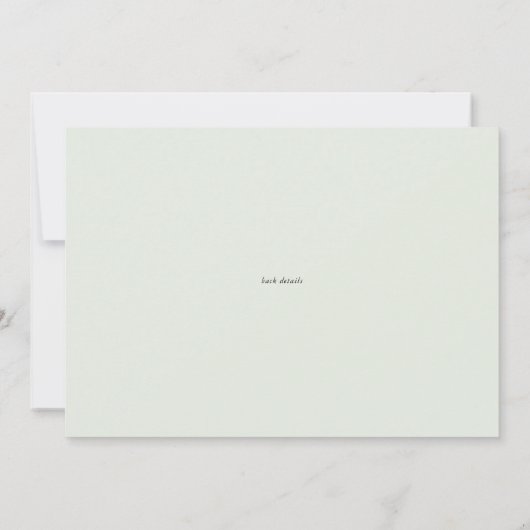 水の色の蘭とクンクアッツサマー結婚ズ セーブザデート (裏面)