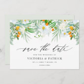 水の色の蘭とクンクアッツサマー結婚ズ セーブザデート (正面/裏面)