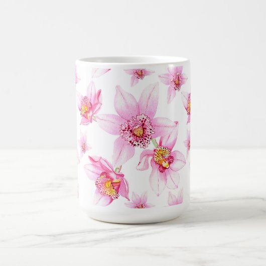 水の色の蘭デザイン15 コーヒーマグカップ (中央)