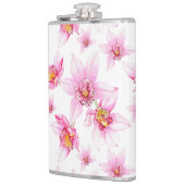 水の色の蘭デザイン15 フラスク (左)