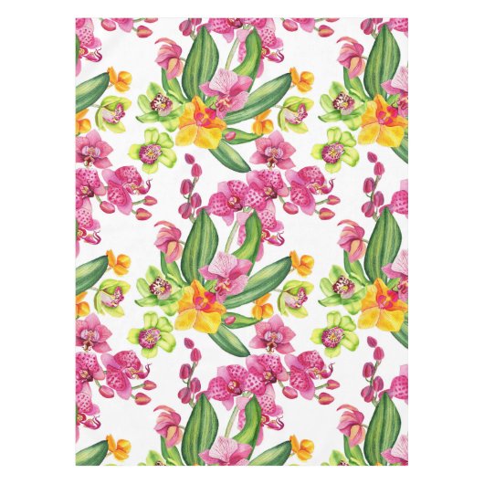 水の色の蘭デザイン18 テーブルクロス (正面)