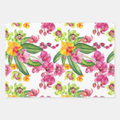 水の色の蘭デザイン18 ラッピングペーパーシート (正面3)