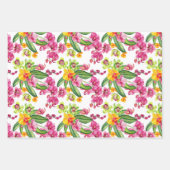 水の色の蘭デザイン18 ラッピングペーパーシート (正面)