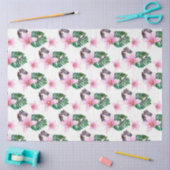 水の色の蘭デザイン22 薄葉紙 (クラフト)