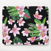 水の色の蘭デザイン27 マウスパッド (正面)