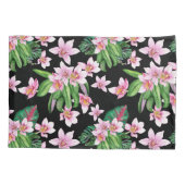 水の色の蘭デザイン27 枕カバー (裏面-左)