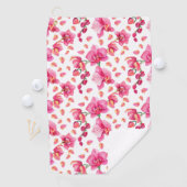 水の色の蘭デザイン2 ゴルフタオル (インサイチュ)