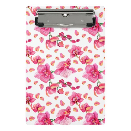 水の色の蘭デザイン2 ミニクリップボード (正面)