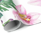 水の色の蘭デザイン30 ラッピングペーパー (ロールコーナー)