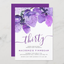 水の色の蘭バイオレットサーティートバースデーパーティー