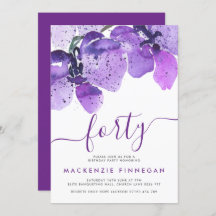 水の色の蘭バイオレットフォーティートバースデーパーティー