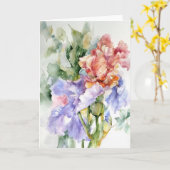 水の色の虹彩 カード (黄色い花)