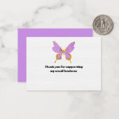 水の色の蝶ありがとう ノートカード (正面/裏面インサイチュ)