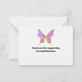 水の色の蝶ありがとう ノートカード (正面)