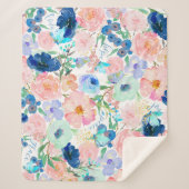 水の色の蝶フローラ希望の毛布 シェルパブランケット