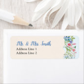 水の色の行ワイルドフラワーウェディングラベル ラベル (インサイチュ)