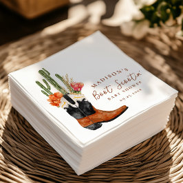 水の色の西のブートスクオチン'赤ちゃんシャワー スタンダードカクテルナプキン