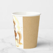 水の色の西カウボーイ赤ちゃんシャワー 紙コップ (左)