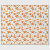 水の色の赤ちゃんシャワーに小さなカボチャ ラッピングペーパー (フラット)