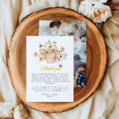 水の色の赤ちゃんシャワーの途中の小さな蜂蜜 サンキューカード