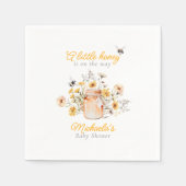 水の色の赤ちゃんシャワーの途中の小さな蜂蜜 スタンダードカクテルナプキン (正面)