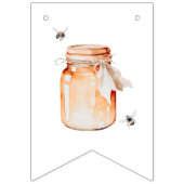 水の色の赤ちゃんシャワーの途中の小さな蜂蜜 バンティングフラッグ (第3の旗)