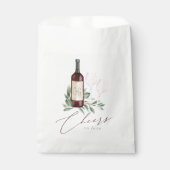 水の色の赤ワイン植物性応援愛する フェイバーバッグ (正面)