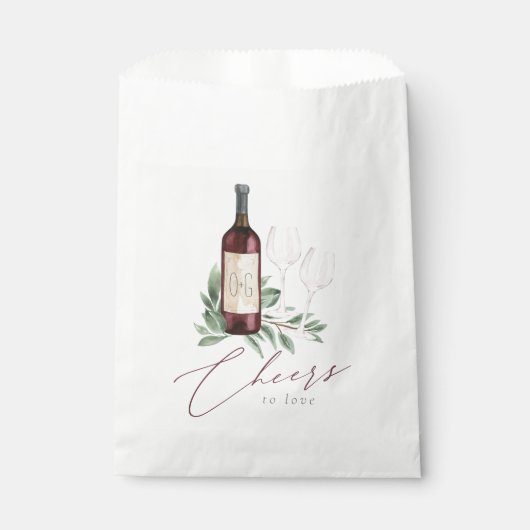 水の色の赤ワイン植物性応援愛する フェイバーバッグ (正面)