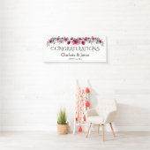 水の色の赤結婚の花 横断幕 (インサイチュ)