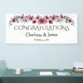 水の色の赤結婚の花 横断幕 (トレードショー)