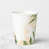 水の色の農場動物トラクターベビーシャワー 紙コップ (裏面)