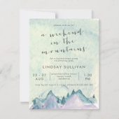 水の色の週末に山のバチェロレッテ 招待状 (正面)