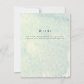 水の色の週末に山のバチェロレッテ 招待状 (裏面)